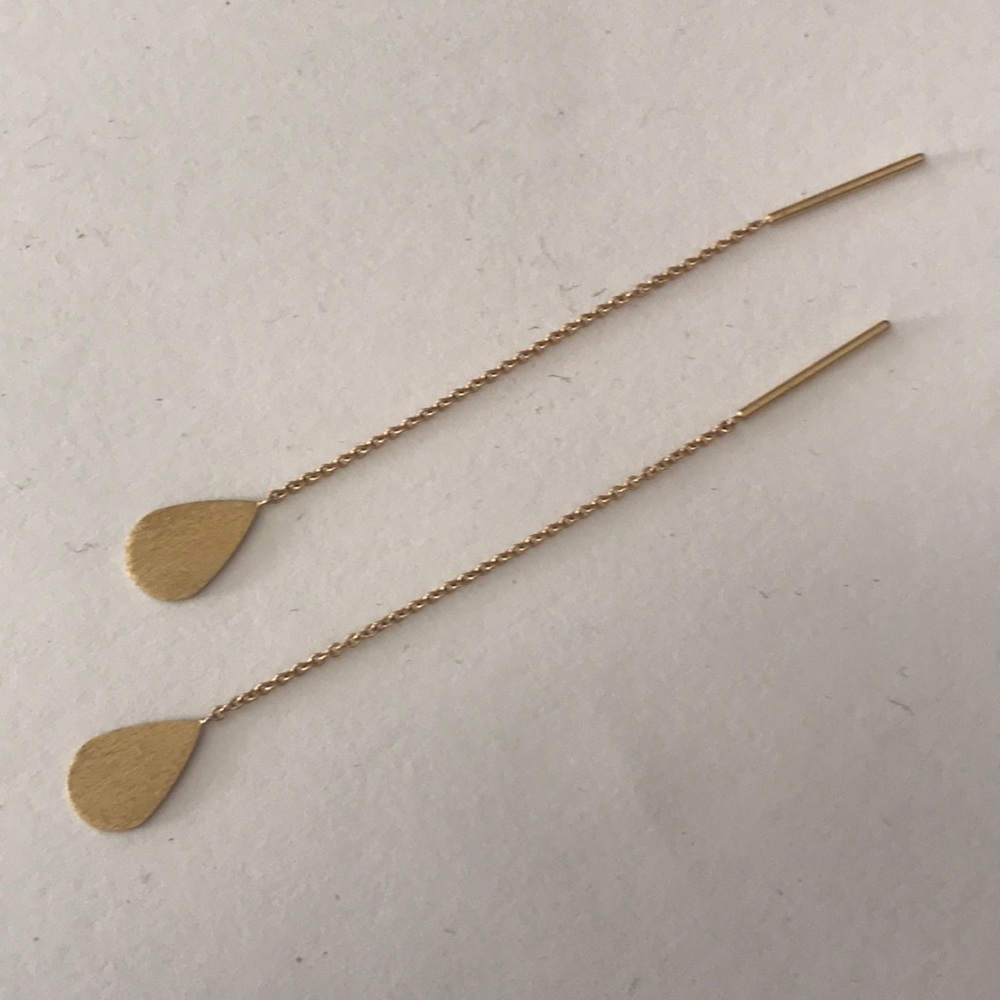 Gold Thread Earrings - image 3